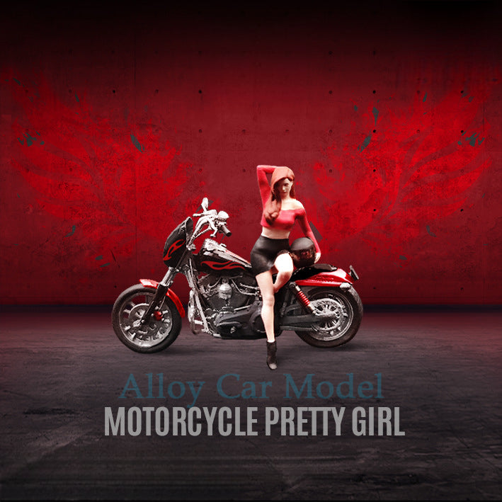 MoreArt 1:64 Motorcycle Girl Resin Figure Set MODCOLS