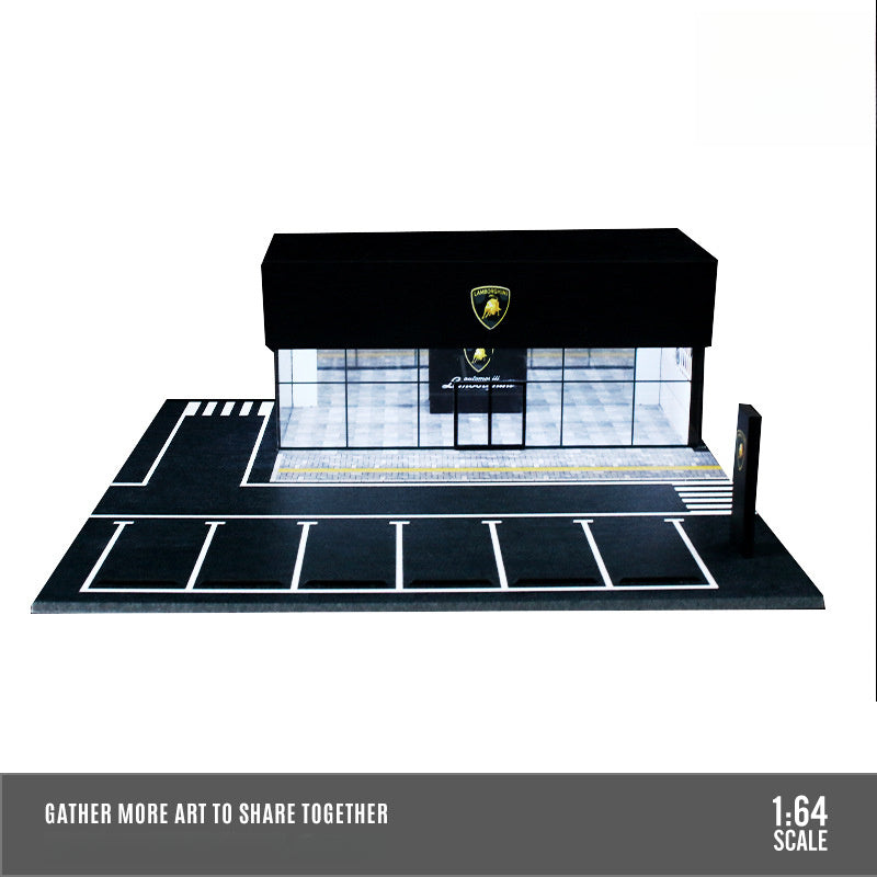 MoreArt 1:64 Lamborghini Porsche BMW Dealership Showroom Diorama MODCOLS