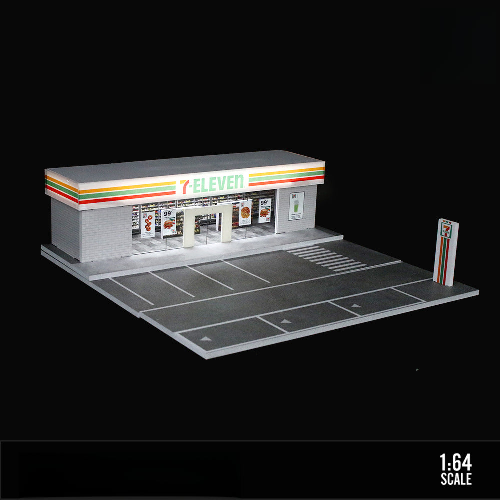 MoreArt 1:64 7 ELEVEN 711 Lawson Convenience Store Scene Model MODCOLS