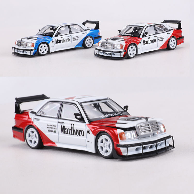 RM Rhino 1:64 Mercedes Benz 190E W201 Widebody Marlboro Edition Diecast Model MODCOLS