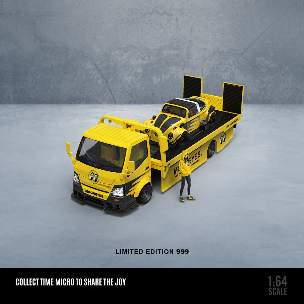 TIMEMICRO 1:64 RWB Beetle & Flatbed Truck Model | Moon Eyes Die Cast MODCOLS