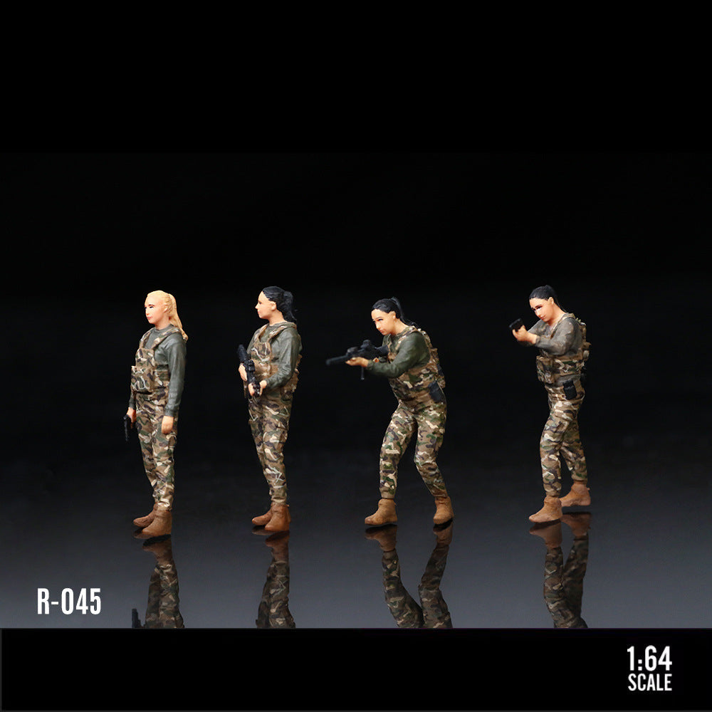 MoreArt 1:64 Special Forces Female Figure Resin Set MODCOLS