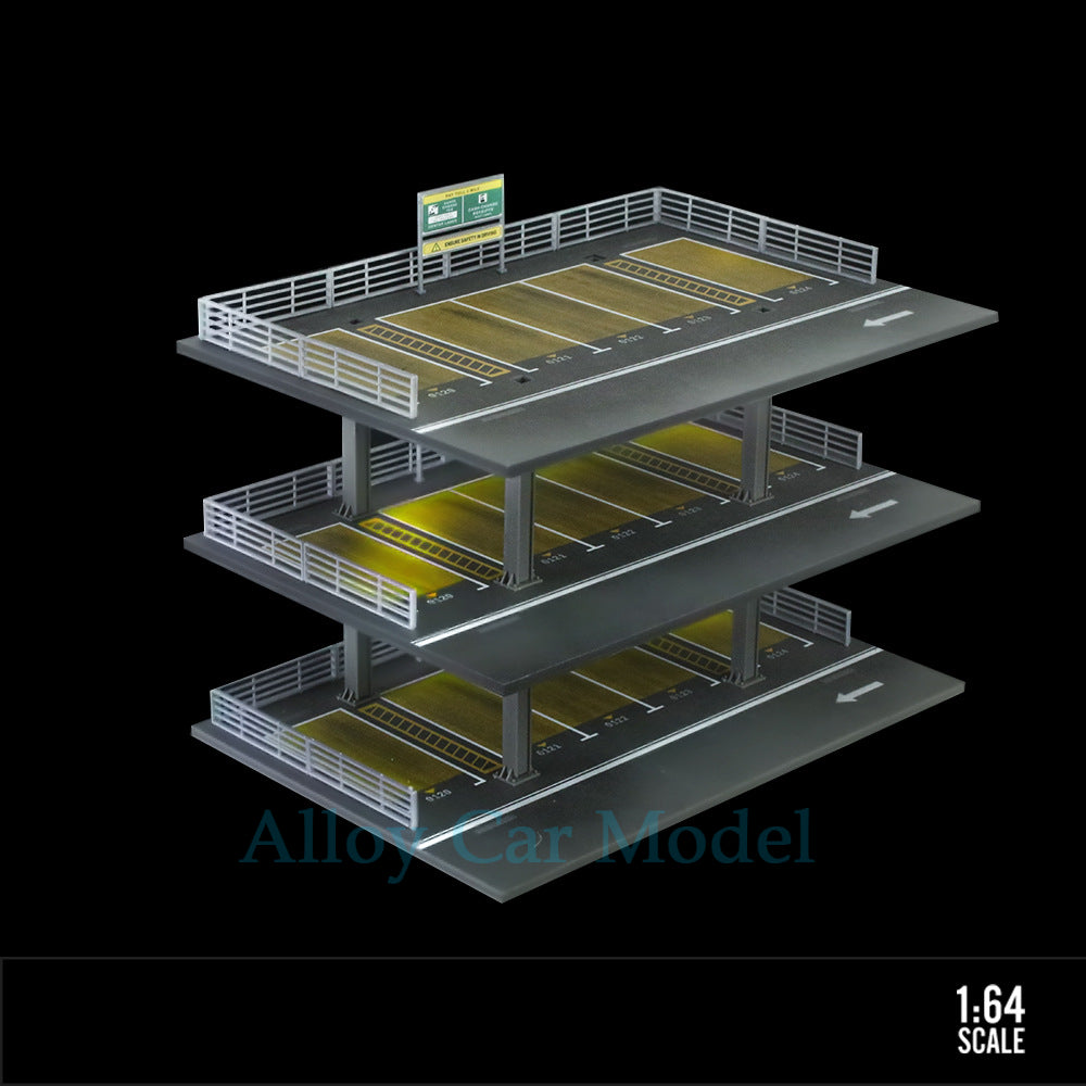 MoreArt 1:64 Three Floor Parking Garage Scene Model (Section B) MODCOLS