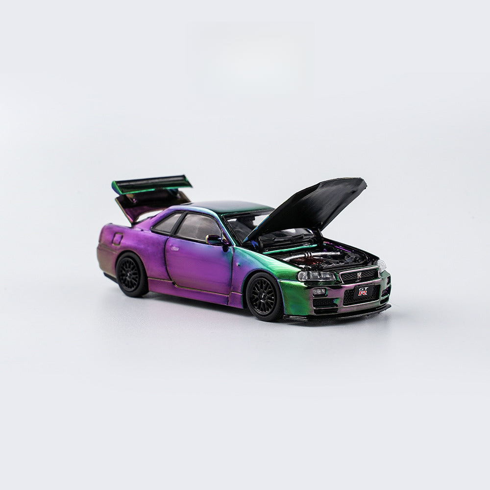AURORA MODEL 2024 Auto Tuning Expo Limited 1:64 GT R R34 Diecast Model MODCOLS