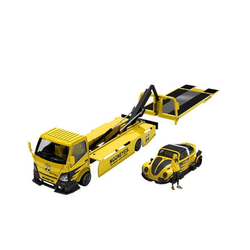 TIMEMICRO 1:64 RWB Beetle & Flatbed Truck Model | Moon Eyes Die Cast MODCOLS