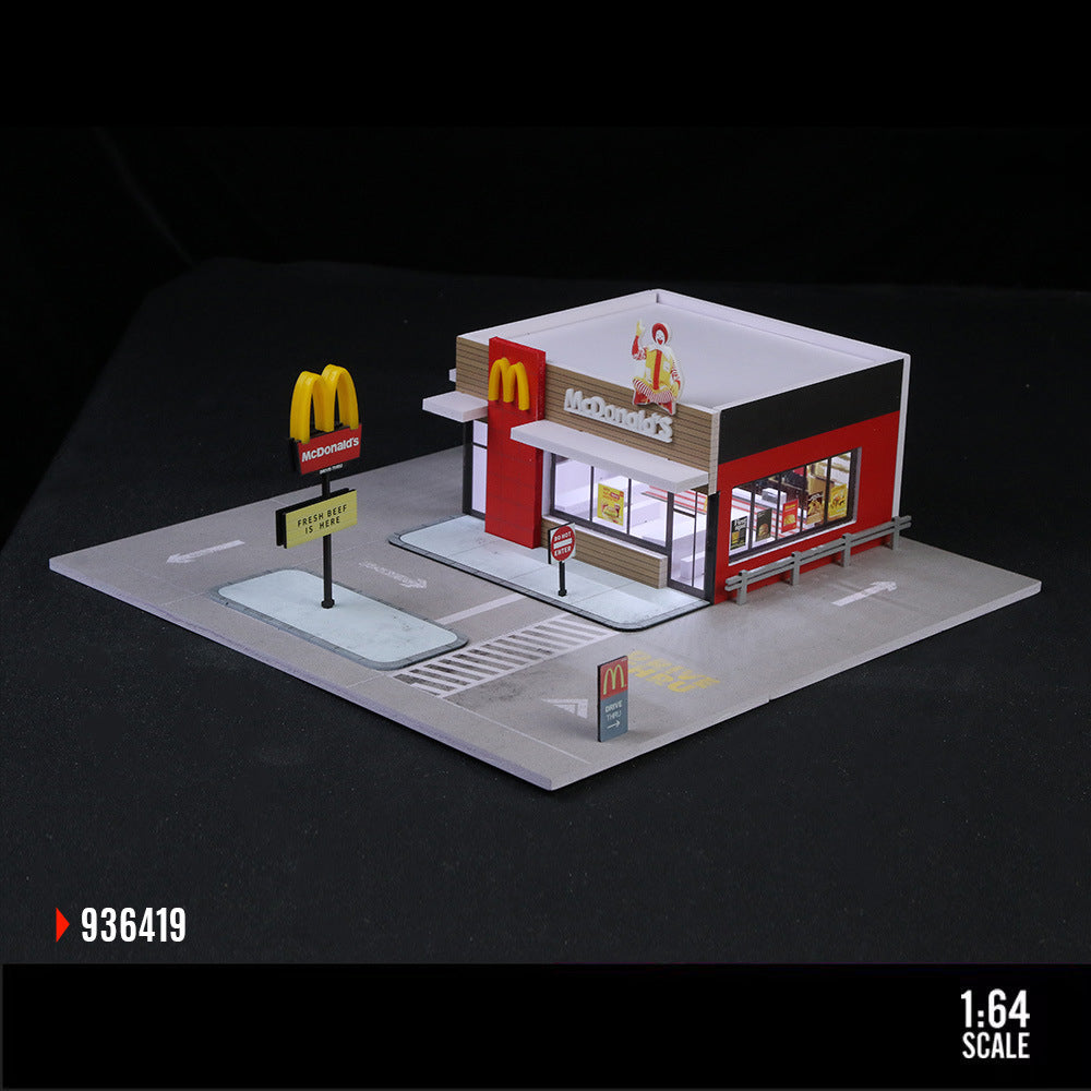 MoreArt 1:64 American McDonald’s Light Up Scene Model MODCOLS