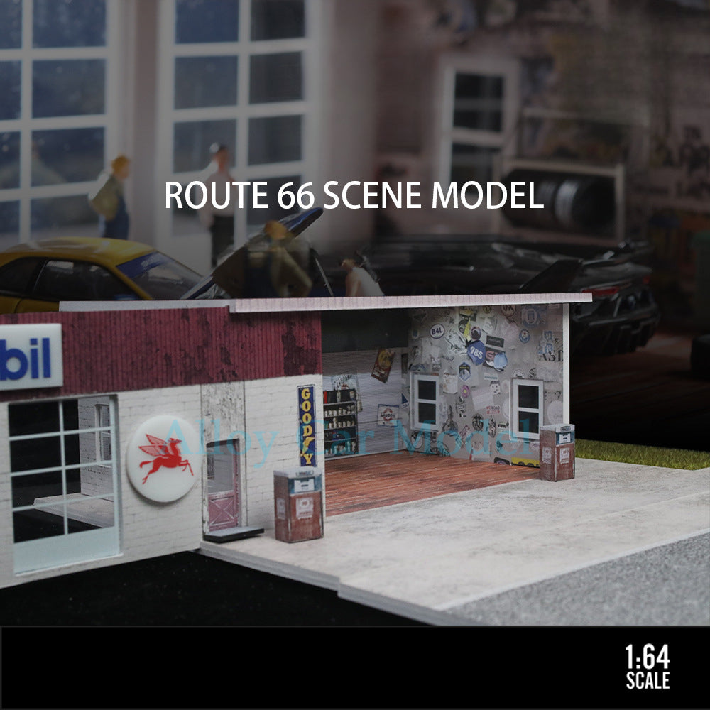 MoreArt 1:64 Route 66 Light Up Diorama Scene Model MODCOLS