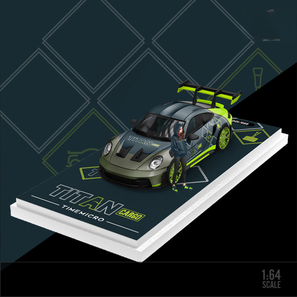 TimeMicro 1:64 Porsche 992 GT3 RS TITAN Diecast Model MODCOLS