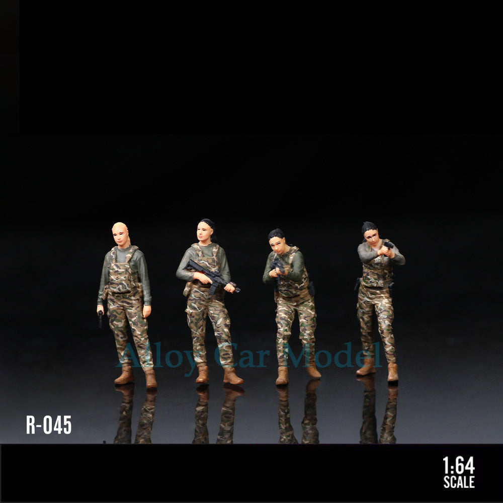 MoreArt 1:64 Special Forces Female Figure Resin Set MODCOLS
