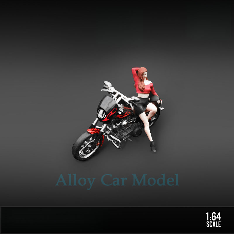 MoreArt 1:64 Motorcycle Girl Resin Figure Set MODCOLS