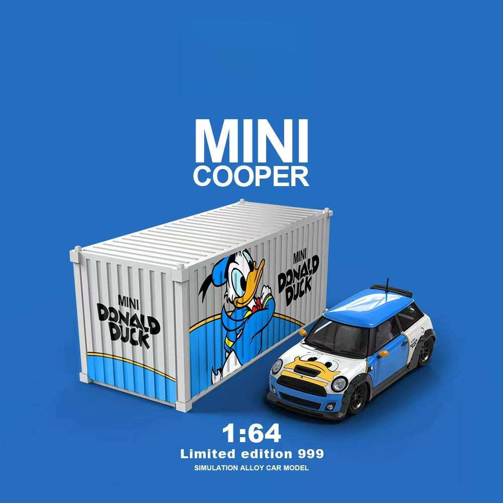 TimeMicro 1:64 BMW MINI COOPER Donald Duck Diecast Model MODCOLS