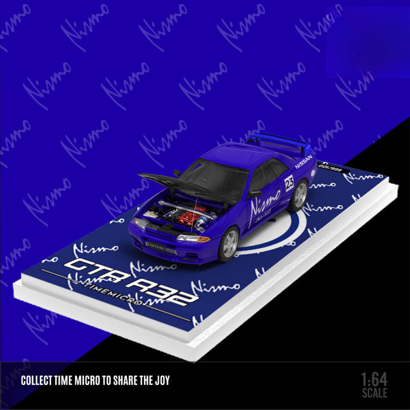 TimeMicro 1:64 Nissan GTR R32 Racing Livery Diecast Car Model MODCOLS