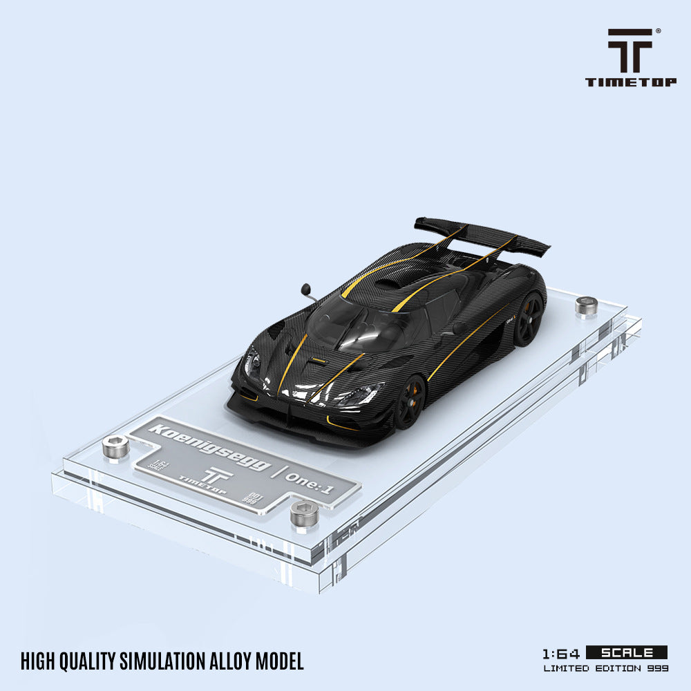 TT 1:64 Koenigsegg One:1 Carbon Pink Resin Diecast Model MODCOLS