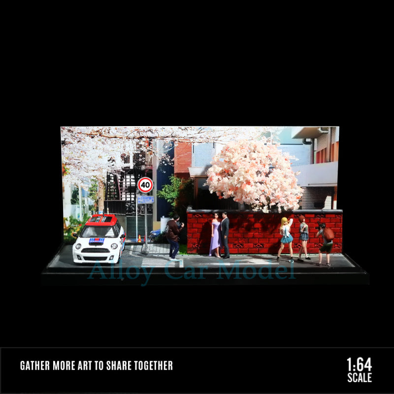 MoreArt 1:64 SAKURA STRASSE Street Scene Handcrafted Diorama MODCOLS
