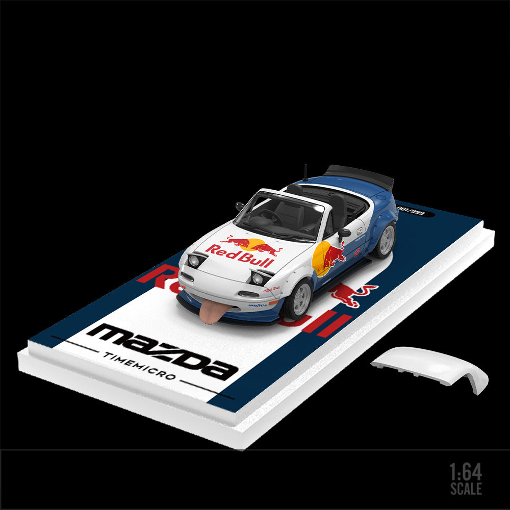 TimeMicro 1:64 Mazda MX 5 Red Bull & Livery Die Cast Model MODCOLS