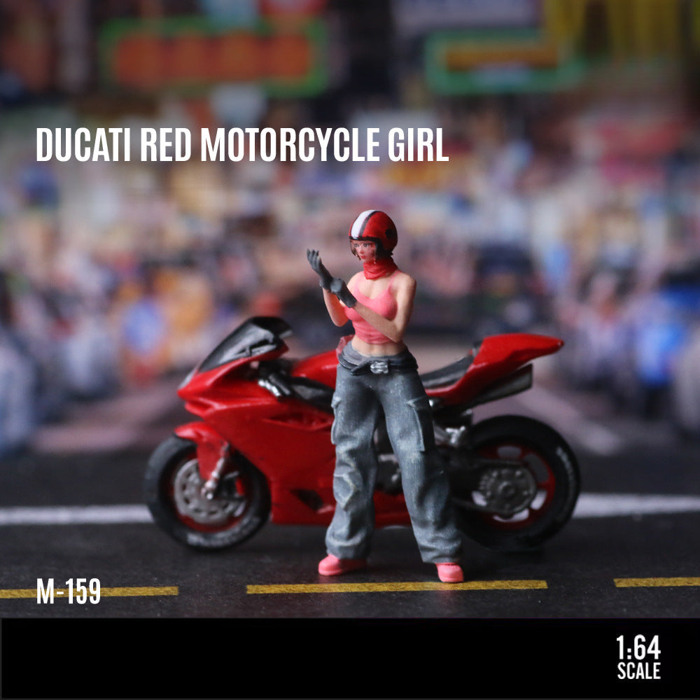 MoreArt 1:64 Ducati Motorcycle Girl Resin Figure Set MODCOLS