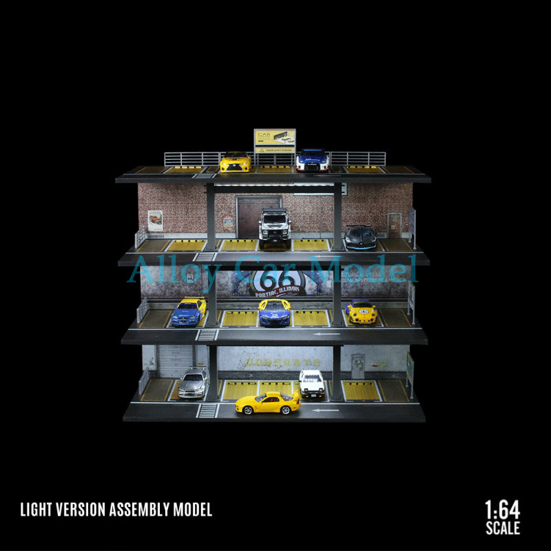 MoreArt 1:64 Steel Frame Garage Lighted Display Scene Model MODCOLS