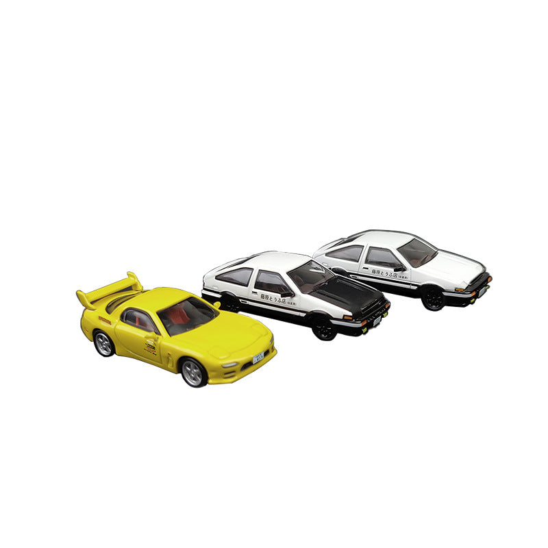 TM 1:64 Toyota AE86 Initial D Closed Light Edition & Mazda RX 7 Diecast Model MODCOLS
