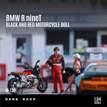 MoreArt 1:64 BMW R nineT Black & Red Motorcycle Figure – Resin Collectible MODCOLS