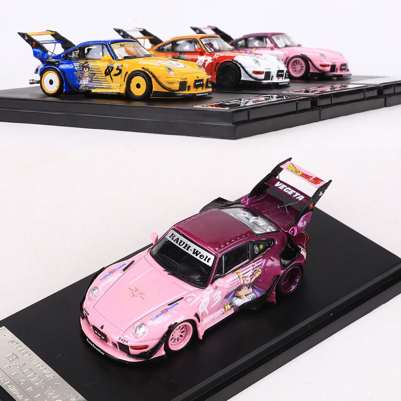 SW 1:64 Porsche RWB 993 Widebody Diecast Model with Anime Livery MODCOLS