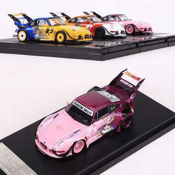 SW 1:64 Porsche RWB 993 Widebody Diecast Model with Anime Livery MODCOLS