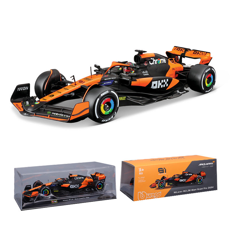Bburago 1:24 2024 Miami MCL38 McLaren F1 Diecast Model Formula 1 Collectible Car MODCOLS