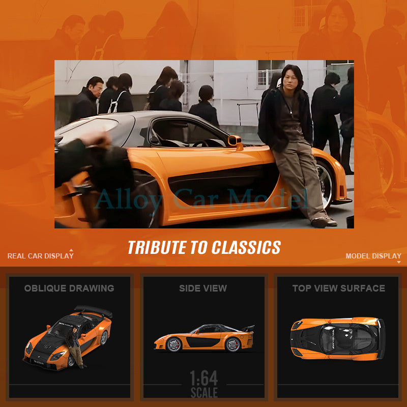 TimeMicro 1:64 Mazda RX 7 Veilside Fast & Furious Diecast Model MODCOLS