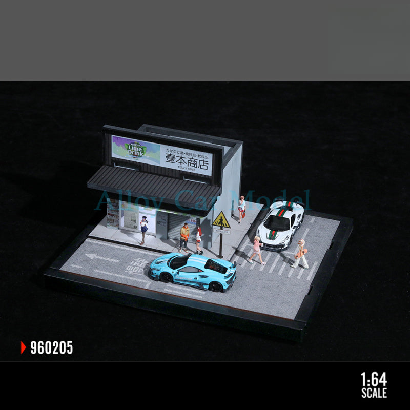 MoreArt 1:64 Street Side Scene Lighted Assembly Series 05 Diorama Model MODCOLS