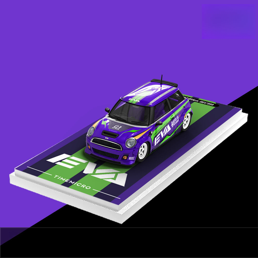 TIMEMICRO 1:64 MINI Cooper EVA Unit 01 & Unit 02 Diecast Model MODCOLS