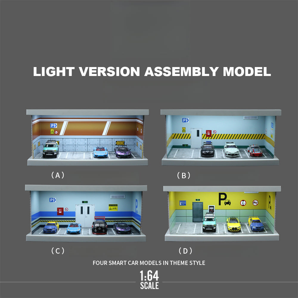 MoreArt 1:64 Underground Parking Garage Light Up Diorama MODCOLS