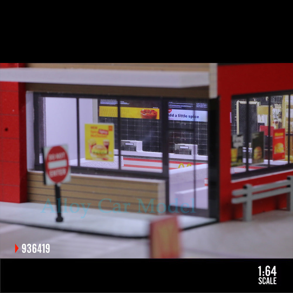 MoreArt 1:64 American McDonald’s Light Up Scene Model MODCOLS