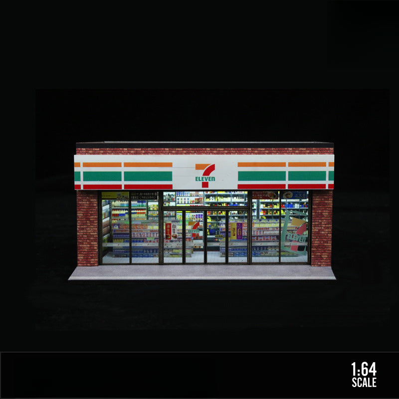 MoreArt 1:64 7 ELEVEN 711 Lawson Convenience Store Scene Model MODCOLS