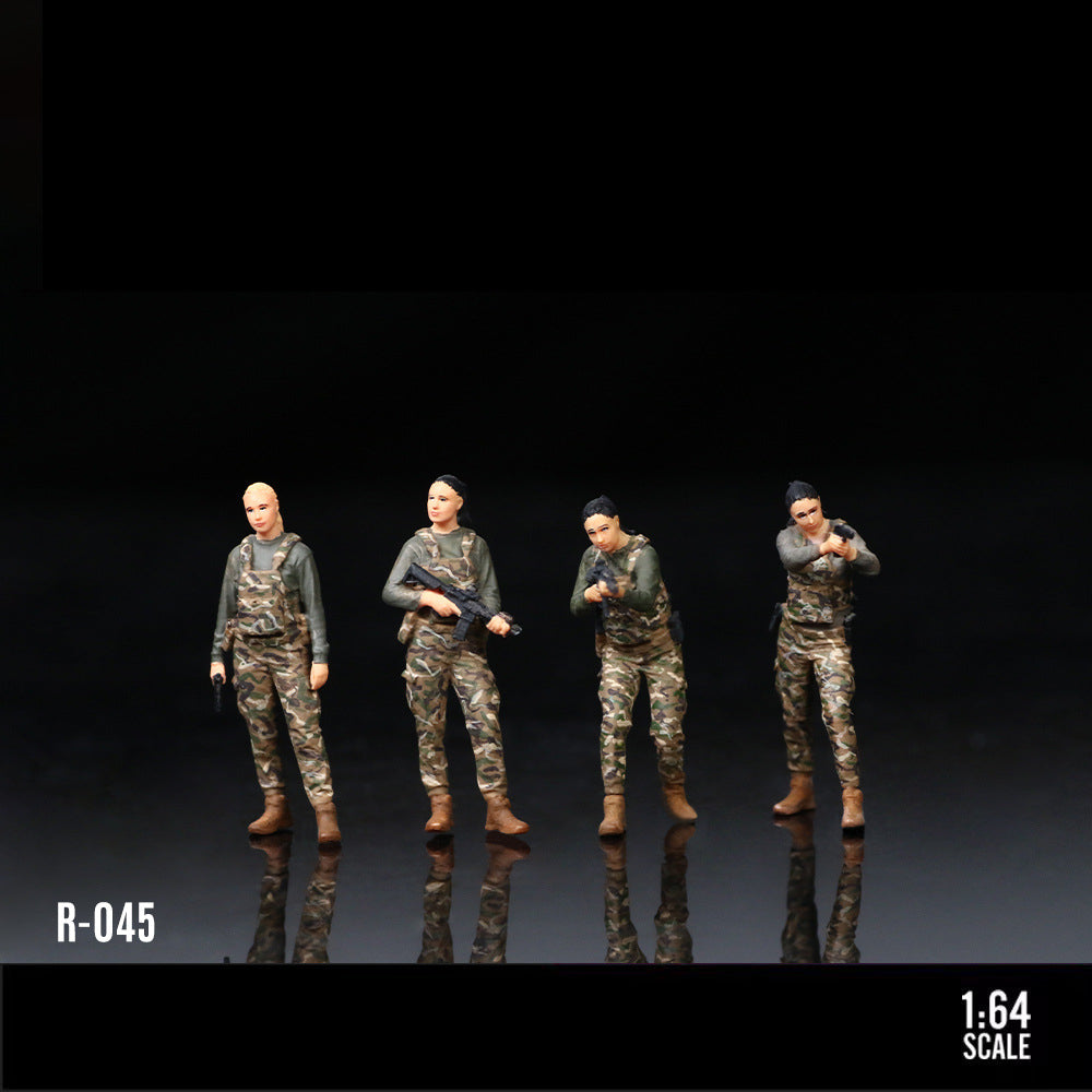 MoreArt 1:64 Special Forces Female Figure Resin Set MODCOLS