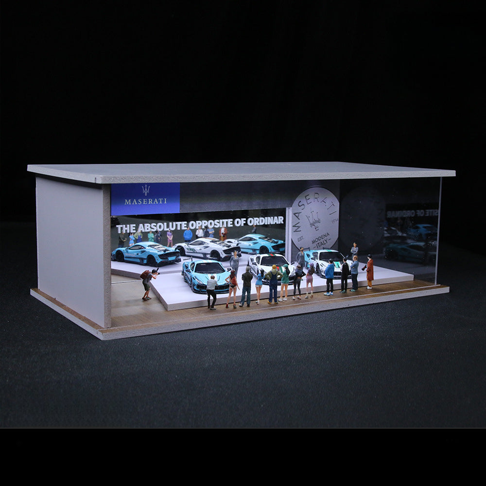 MoreArt 1:64 Lamborghini & Maserati Showroom – Lighted Display MODCOLS
