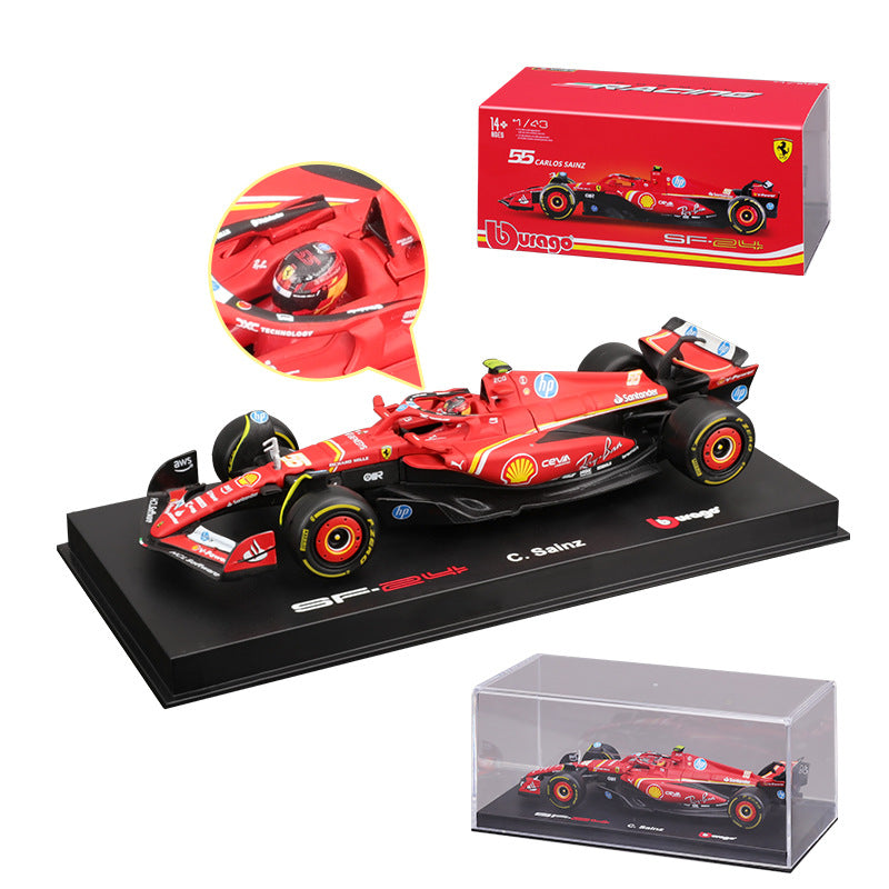 2024 Bimei High 1:43 Ferrari F1 Car Model SF 24 Metal Racing Toy Simulation Alloy Model Car MODCOLS