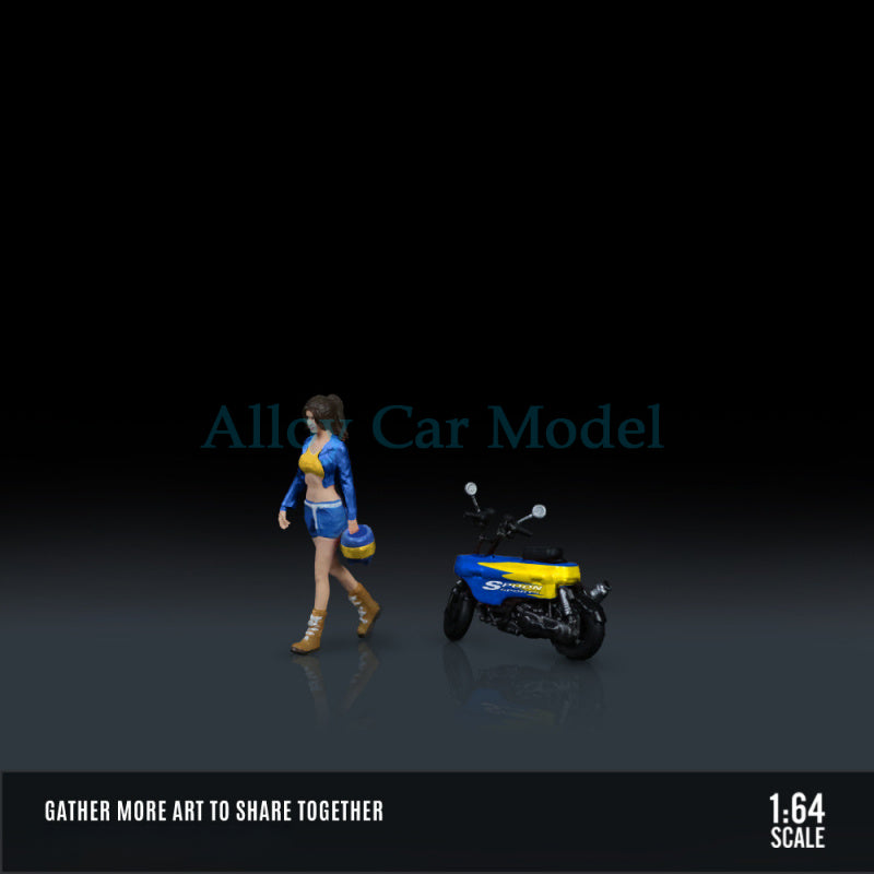MoreArt 1:64 Honda MOTO COMPO SPOON Motorcycle Lady Resin Figurine Set MODCOLS