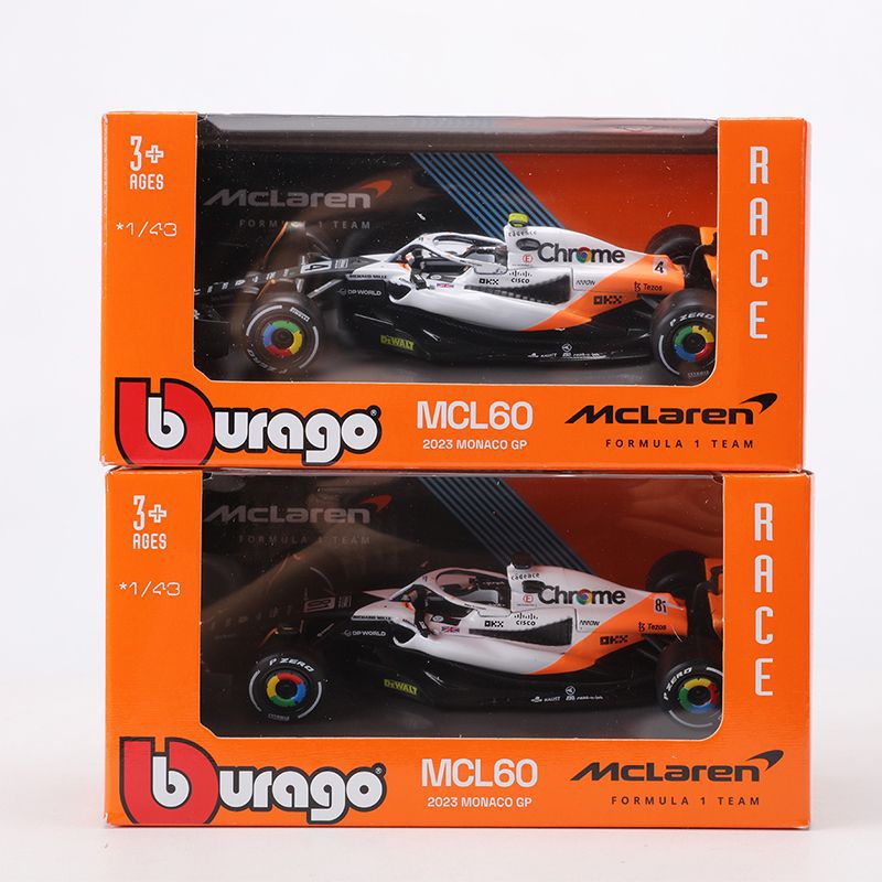 Bburago 1:43 McLaren MCL60 2023 Monaco GP F1 Diecast Car Model MODCOLS