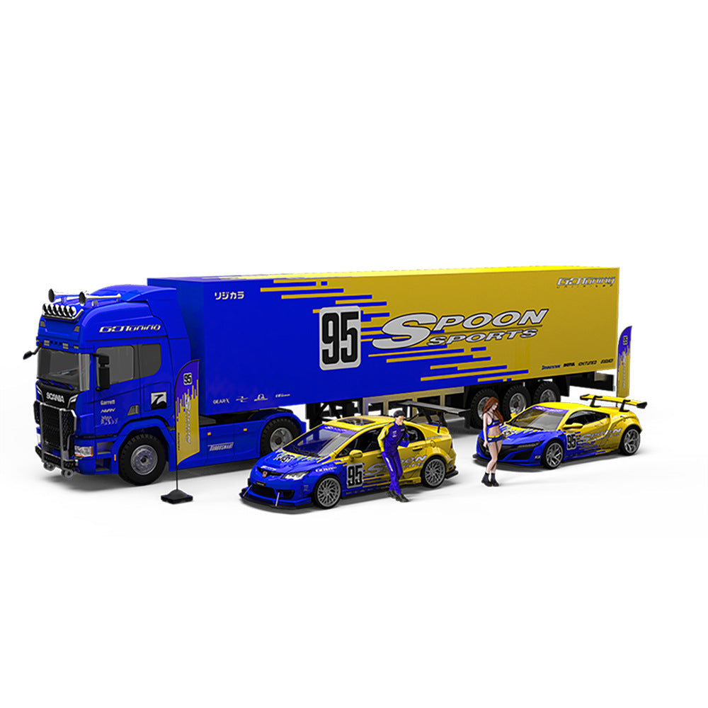 TimeMicro 1:64 Spoon Series Container Truck Set Diecast Model