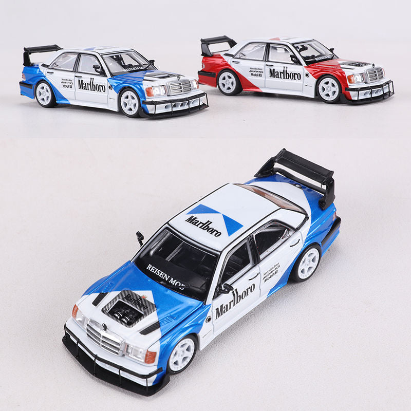 RM Rhino 1:64 Mercedes Benz 190E W201 Widebody Marlboro Edition Diecast Model MODCOLS